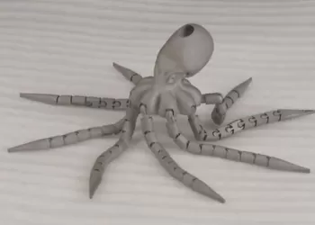 3D-Oktopus-Modell aus Metall